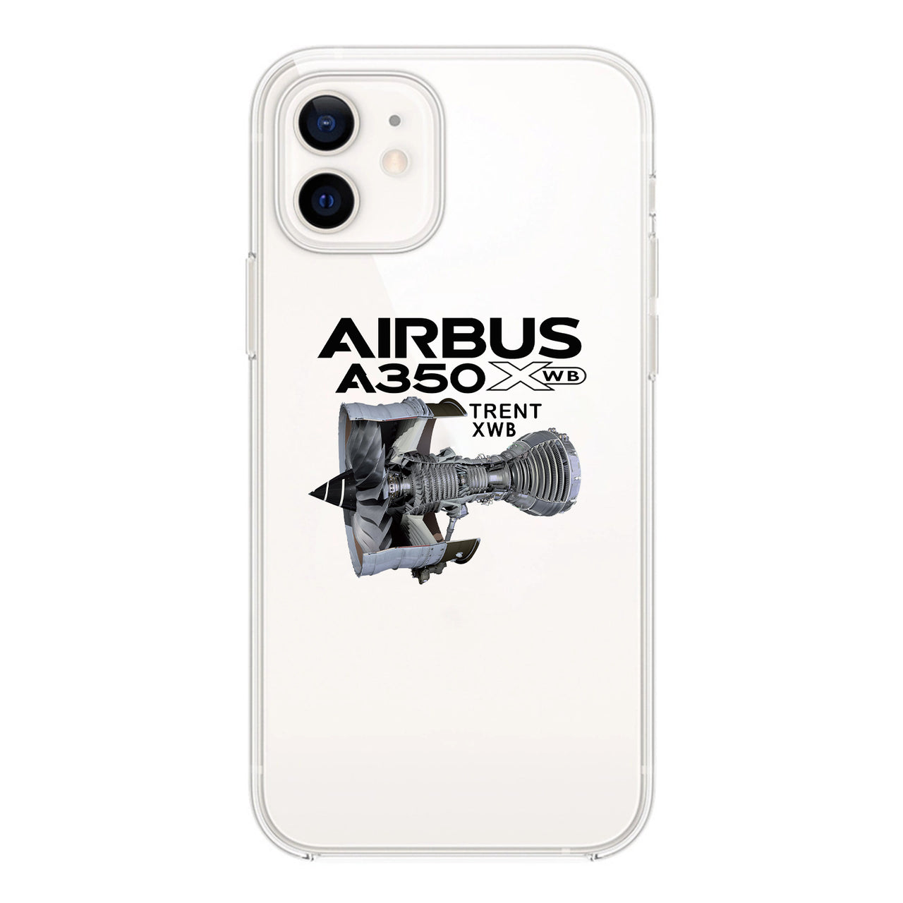 Airbus A350 & Trent Wxb Engine Designed Transparent Silicone iPhone Cases