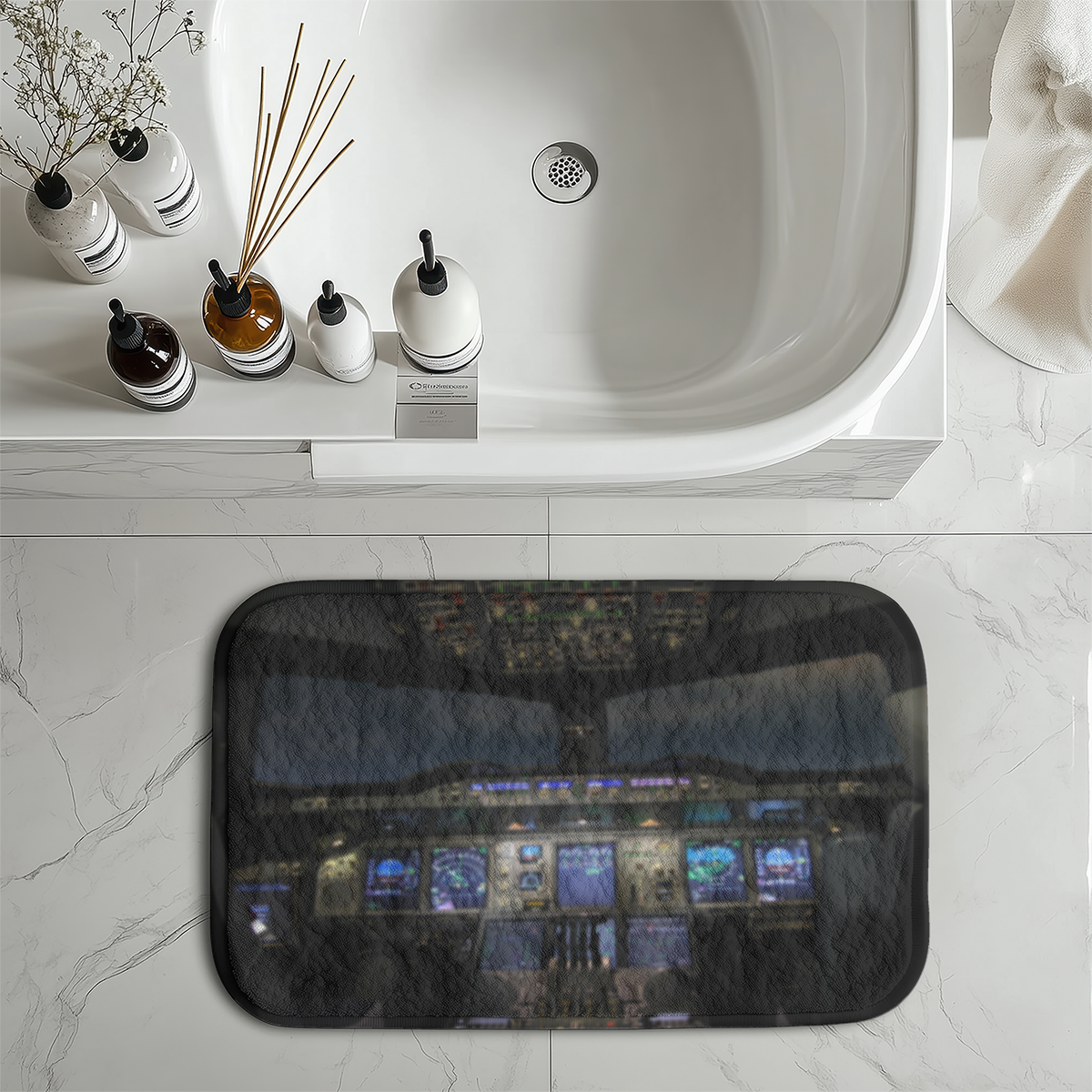 Airbus A380 Cockpit Designed Bath Mats