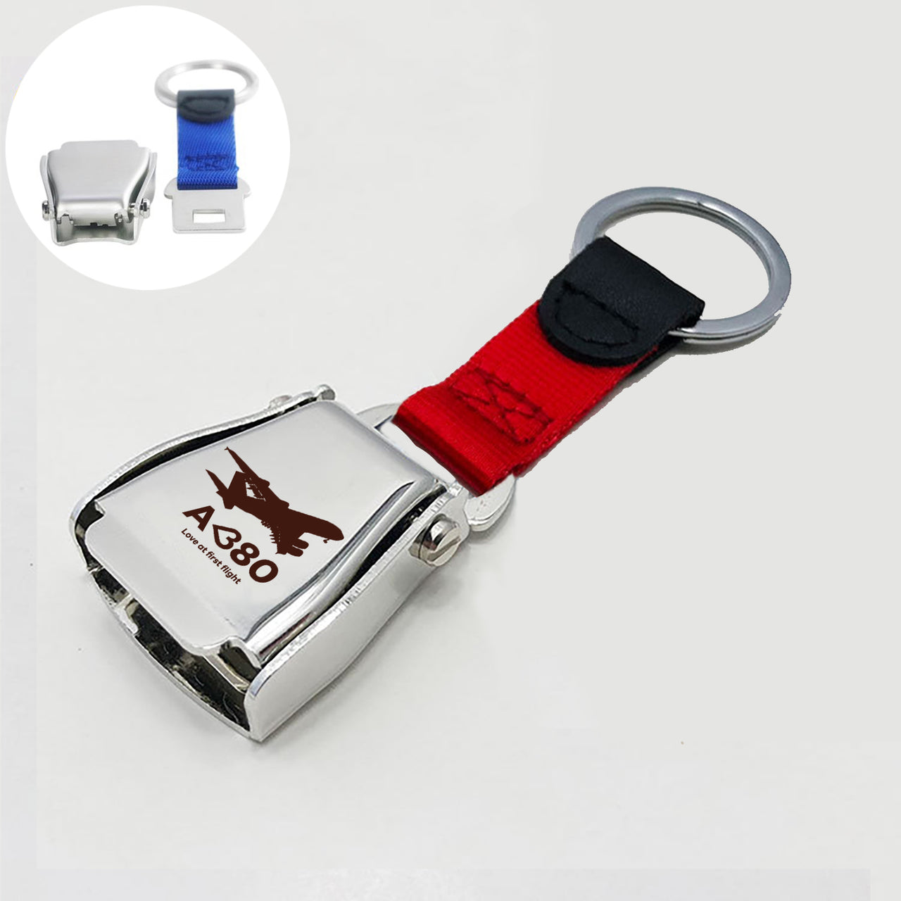 Airbus A380 Love at first flight Designed Airplane Seat Belt Key Chains