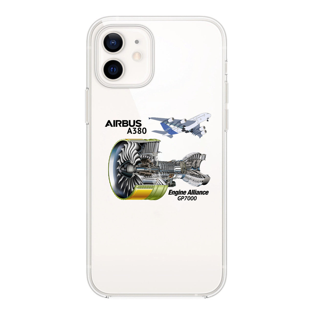 Airbus A380 & GP7000 Engine Designed Transparent Silicone iPhone Cases