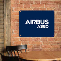 Thumbnail for Airbus A380 & Text Printed Metal Sign