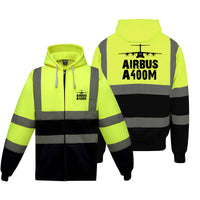 Thumbnail for Airbus A400M & Plane Designed Reflective Zipped Hoodies
