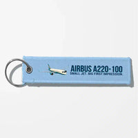 Thumbnail for Cartoon Airbus A220-100 Aviator Key Chains - Light Blue