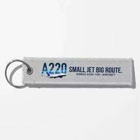 Thumbnail for Airbus A220-100 Aviator Key Chains - Light Gray