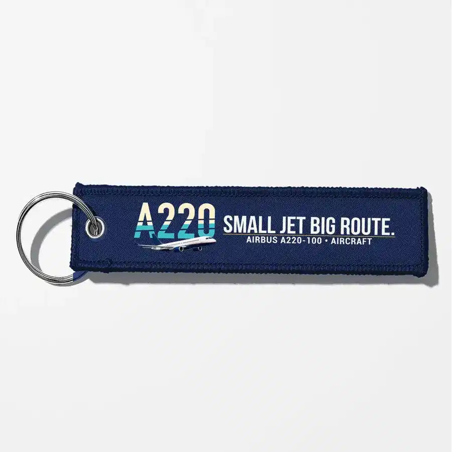 Airbus A220-100 Aviator Key Chains - Navy Blue
