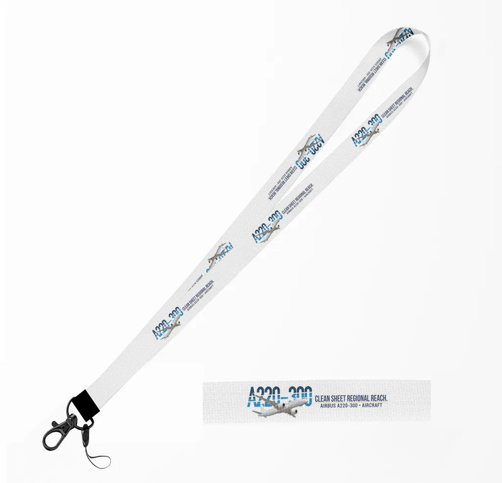Airbus A220-300 lanyard - white