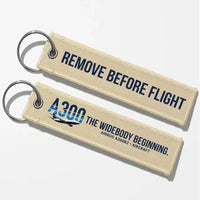 Thumbnail for Airbus A300B2 Aviator Key Chains - Beige - Remove Before Flight