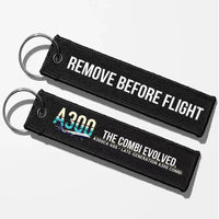 Thumbnail for Airbus A300C4-600 Aviator Key Chains - Black - Remove Before Flight