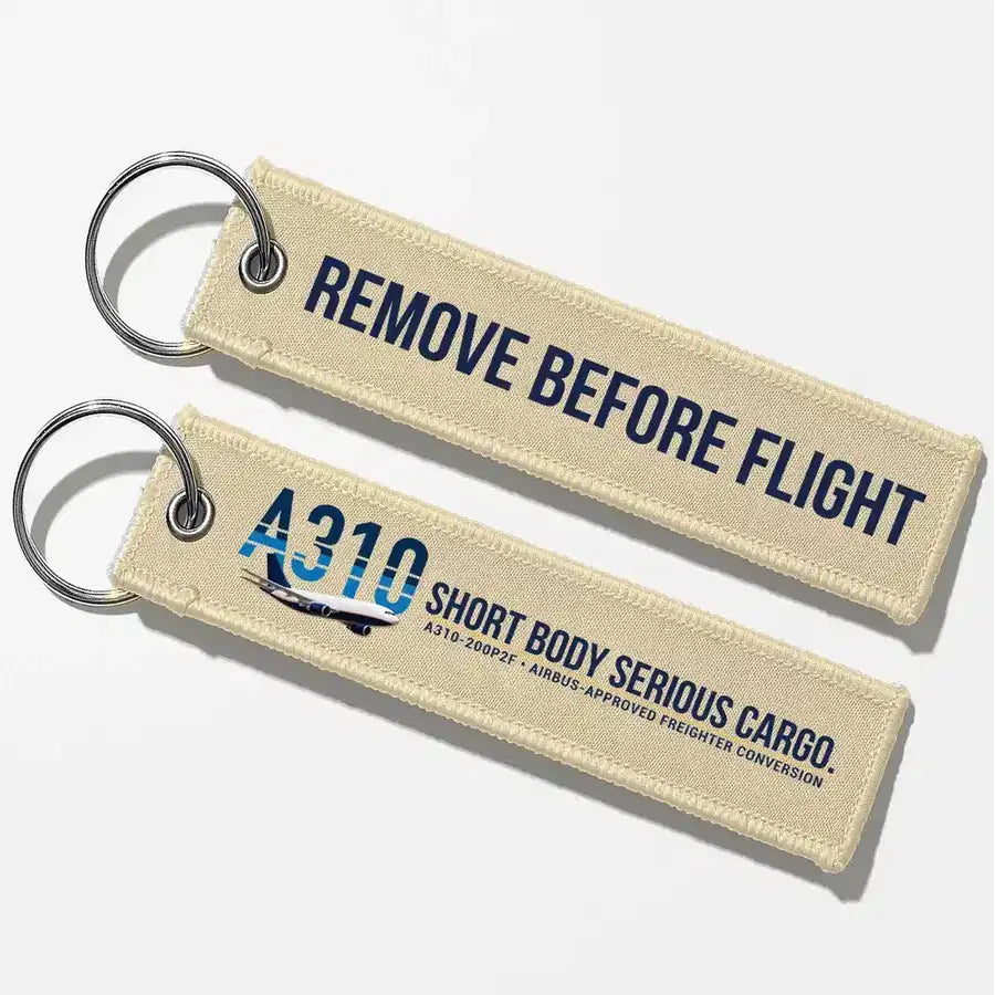 Airbus A310-200P2F Aviator Key Chains - Beige - Remove Before Flight