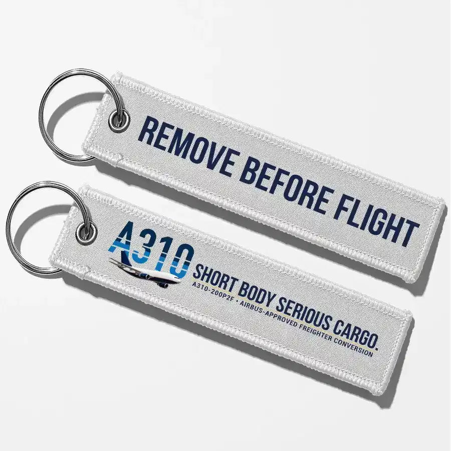 Airbus A310-200P2F Aviator Key Chains - White - Remove Before Flight