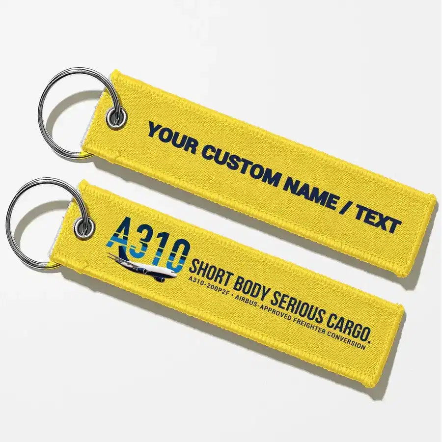 Airbus A310-200P2F Aviator Key Chains - Yellow - Personalized