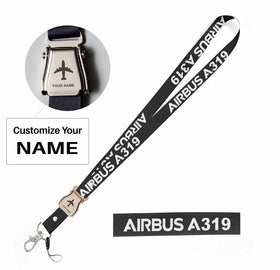 Airbus A319 & Text Lanyard & ID Holders