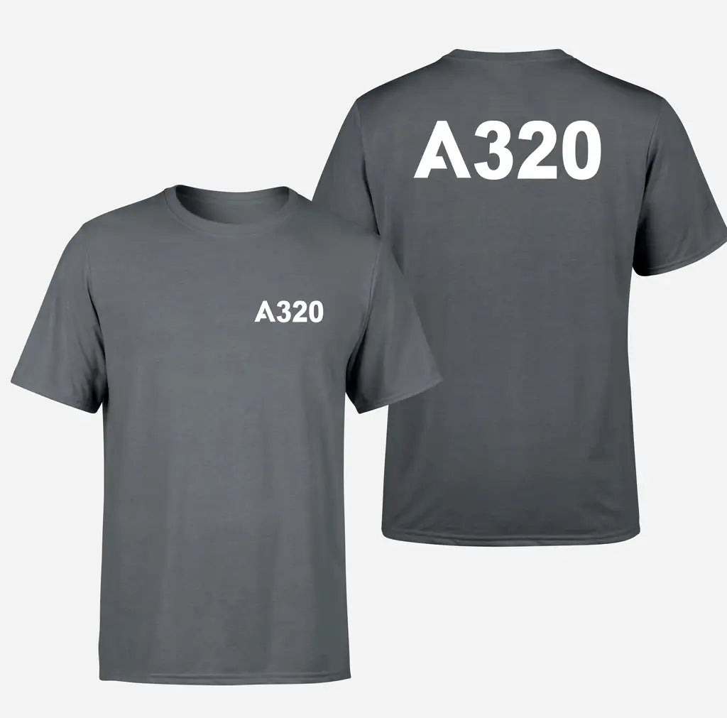Airbus A320 Flat Text design on gray double side
