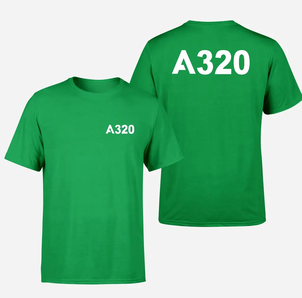 Airbus A320 Flat Text design on green double side