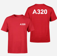 Thumbnail for Airbus A320 Flat Text design on red double side