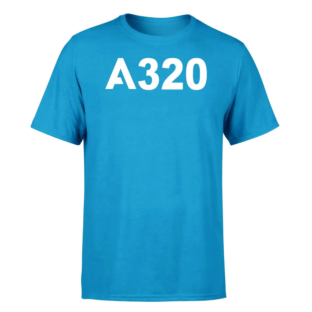 Airbus A320 Flat Text design on turquoise single side