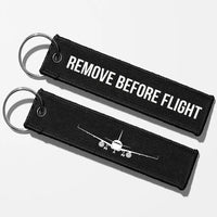 Thumbnail for Airbus A320 Silhouette Key Chains - Black - Remove Before Flight