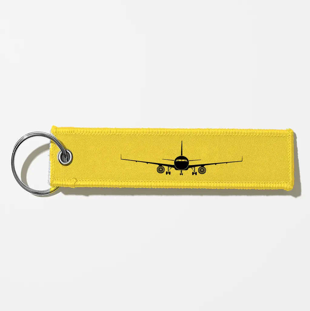 Airbus A320 Silhouette Key Chains - Yellow