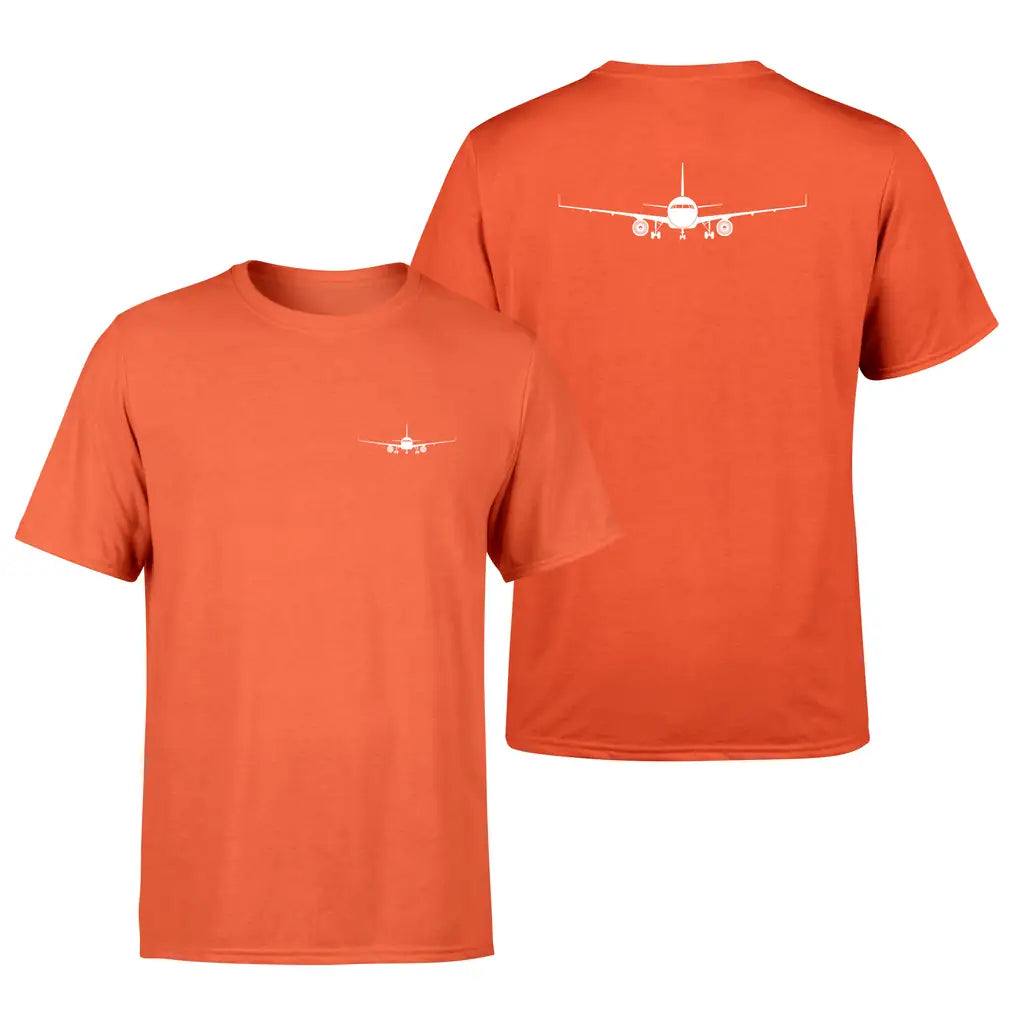 Airbus A320 Silhouette design on orange double side