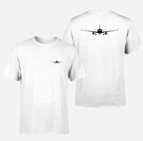 Double-Side Printing — Airbus A320 Silhouette Double-Side T-Shirt