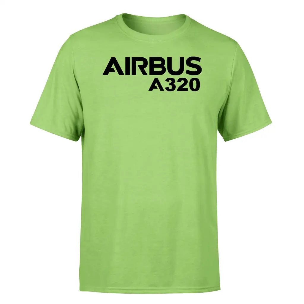 Airbus A320 & Text design on light green single side