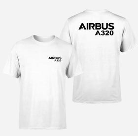 Double-Side Printing — Airbus A320 & Text Double-Side T-Shirt
