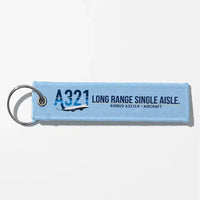 Thumbnail for Airbus A321LR Aviator Key Chains - Light Blue