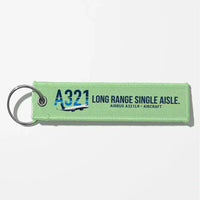 Thumbnail for Airbus A321LR Aviator Key Chains - Light Green