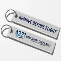 Thumbnail for Airbus A321LR Aviator Key Chains - White - Remove Before Flight