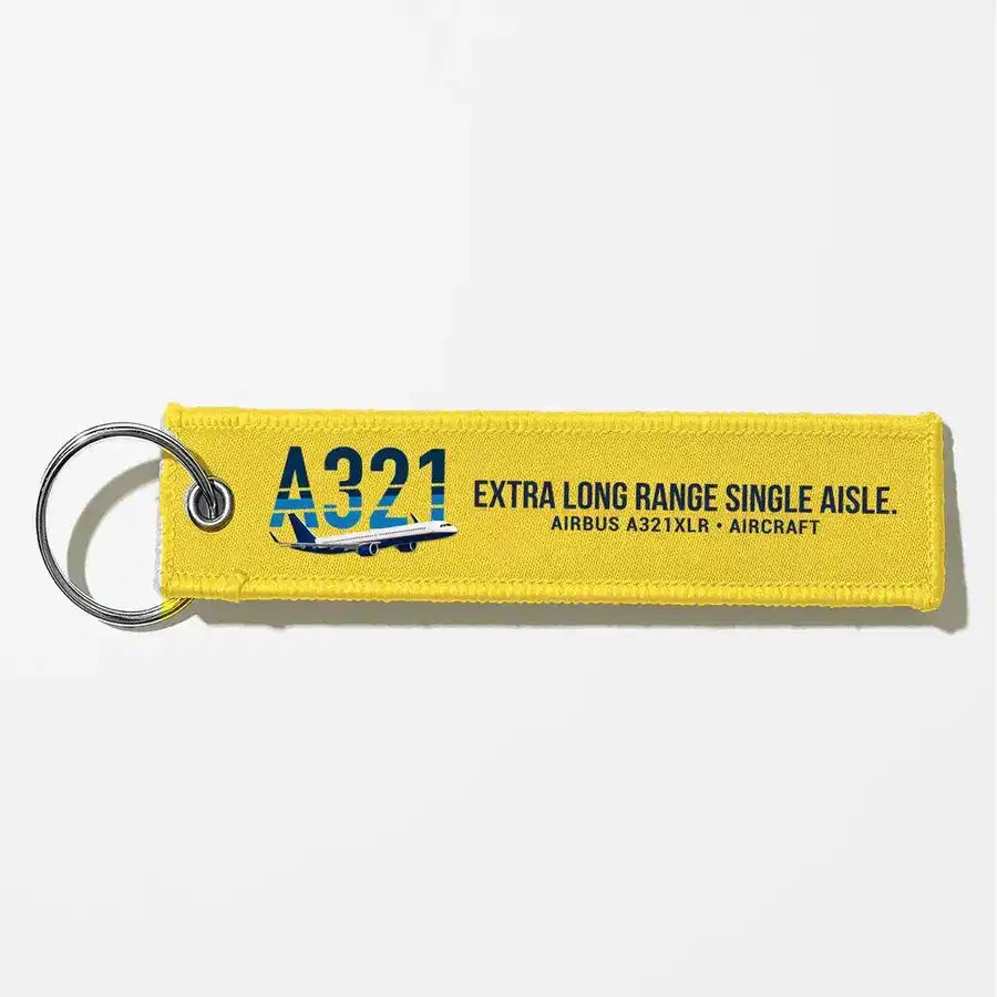 Airbus A321XLR Aviator Key Chains - Yellow