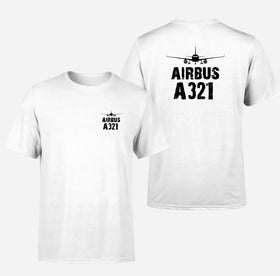 Double-Side Printing — Airbus A321 & Plane Double-Side T-Shirt
