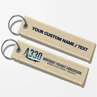 Thumbnail for Airbus A330-200P2F Aviator Key Chains - Beige - Personalized