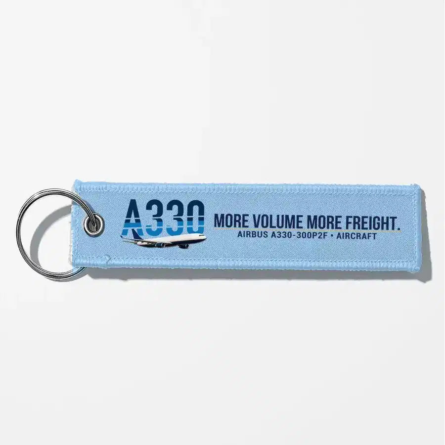 Airbus A330-300P2F Aviator Key Chains - Light Blue