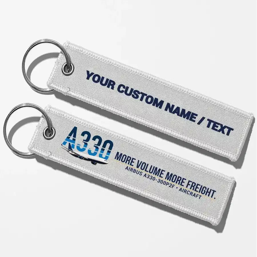 Airbus A330-300P2F Aviator Key Chains - White - Personalized
