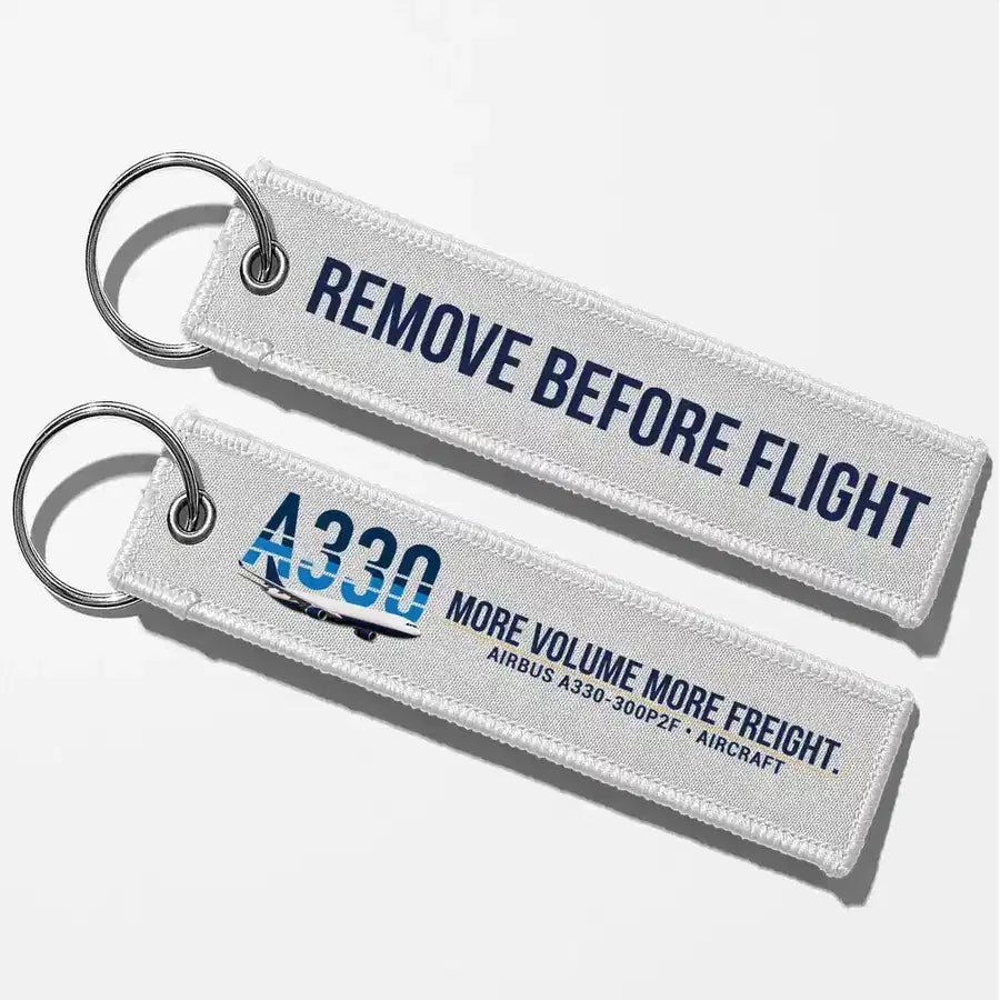Airbus A330-300P2F Aviator Key Chains - White - Remove Before Flight