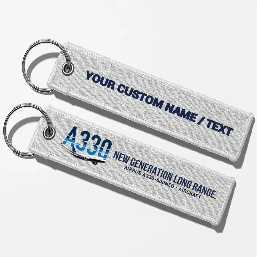 Airbus A330-800neo Aviator Key Chains - White - Personalized
