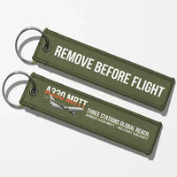 Thumbnail for Airbus A330 MRTT Aviator Key Chains - Green Army - Remove Before Flight