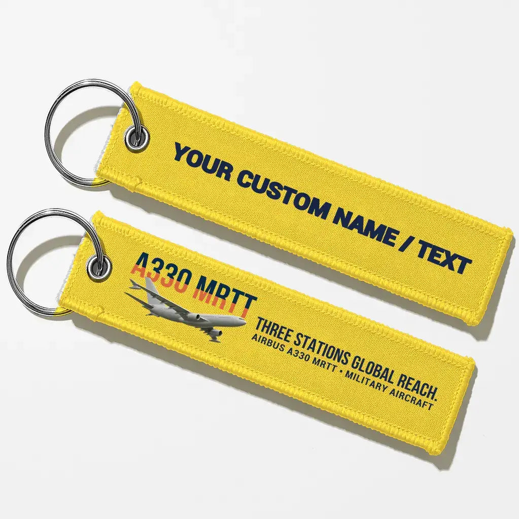 Airbus A330 MRTT Aviator Key Chains - Yellow - Personalized