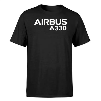 Airbus A330 & Text design on black single side