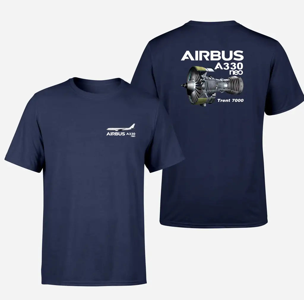 Airbus A330neo & Trent 7000 design on navy blue double side