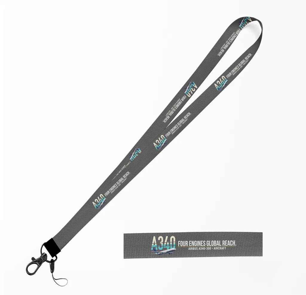 Airbus A340-300 lanyard - gray