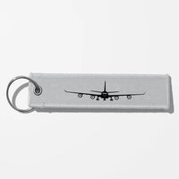 Thumbnail for Airbus A340 Silhouette Key Chains - Light Gray