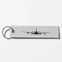Thumbnail for Airbus A340 Silhouette Key Chains - White