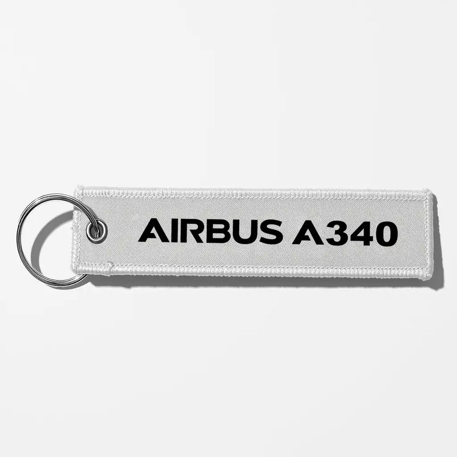 Airbus A340 & Text Designed Key Chains - White