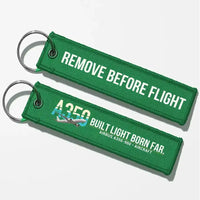 Thumbnail for Airbus A350-900 Aviator Key Chains - Green - Remove Before Flight