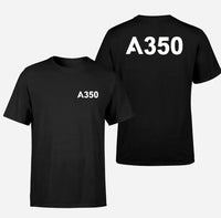 Thumbnail for Airbus A350 Flat Text design on black double side