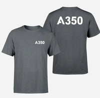 Thumbnail for Airbus A350 Flat Text design on gray double side