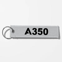 Thumbnail for Airbus A350 Flat Text Key Chains - Light Gray