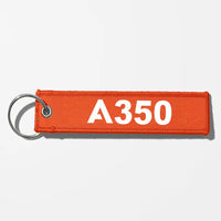 Thumbnail for Airbus A350 Flat Text Key Chains - Orange