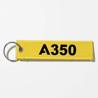 Thumbnail for Airbus A350 Flat Text Key Chains - Yellow